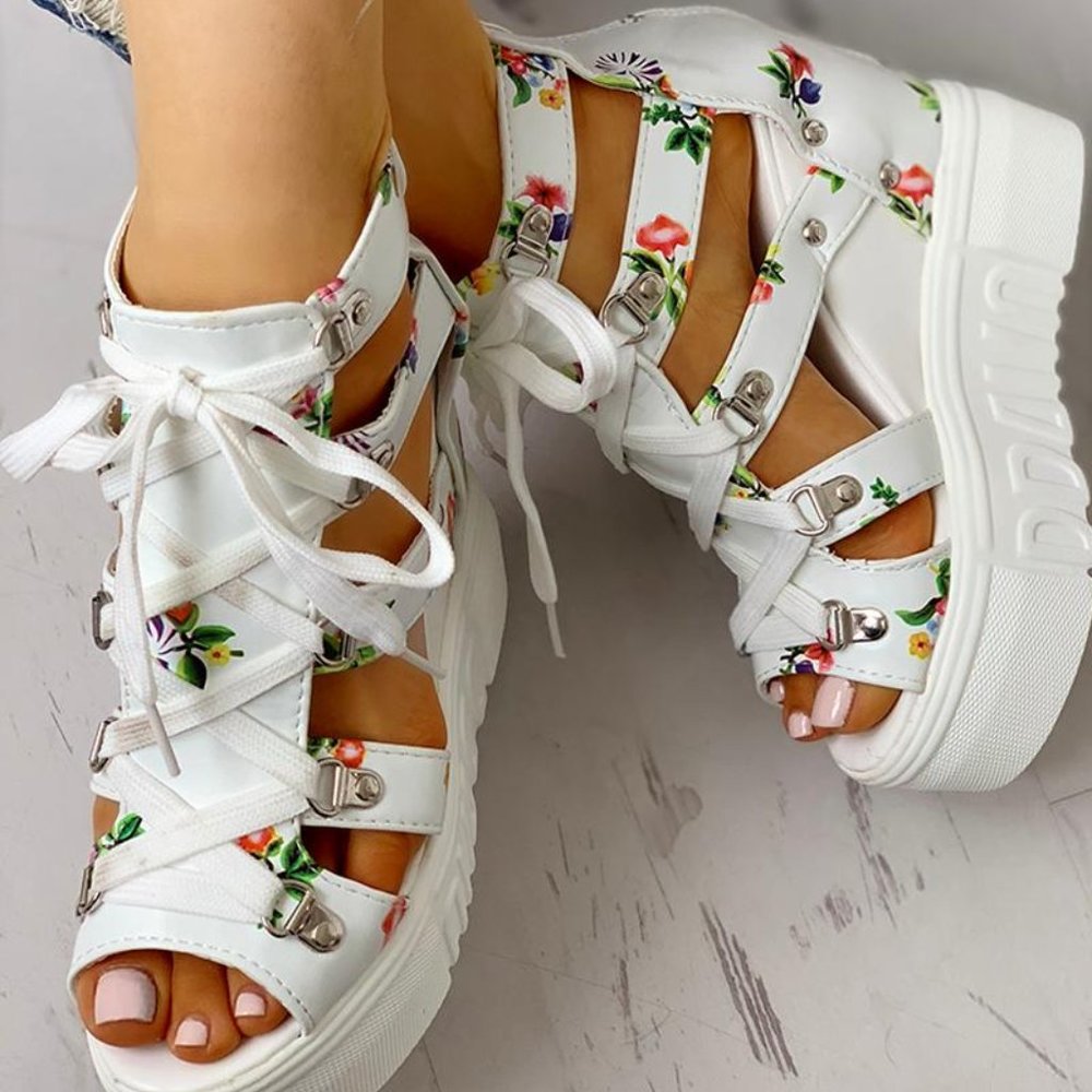 Floral Cut Out Wedges